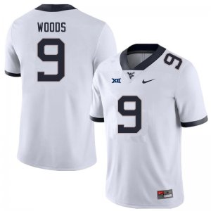 Men's West Virginia Mountaineers NCAA #9 Charles Woods White Authentic Nike Stitched College Football Jersey CL15C25EF